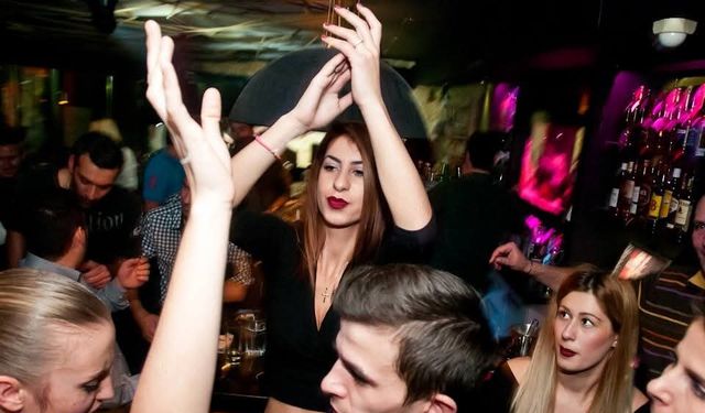 Dancing to Greek music